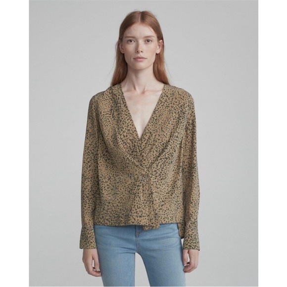Rag & Bone Shields Leopard Print Top - Picture 2 of 9